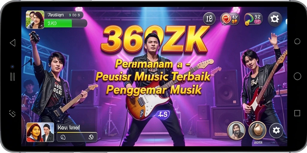 Screenshot 369ZK menunjukkan antarmuka aplikasi musik yang menarik.