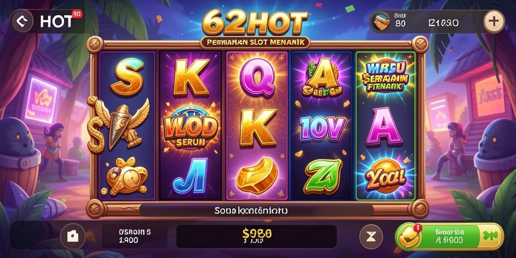 Tangkapan layar permainan Slot 62HOT dengan grafik yang menarik.