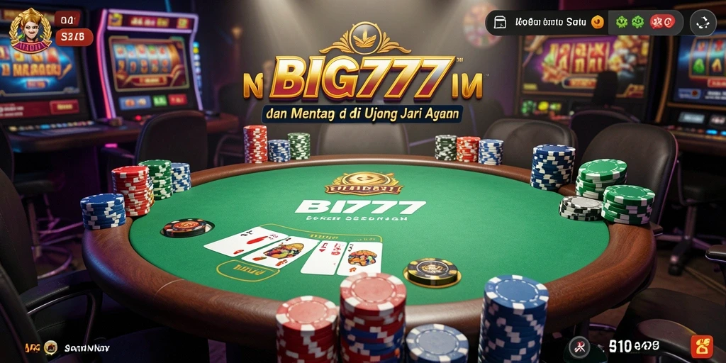 Tampilan menarik dari gameplay poker di BIG777.