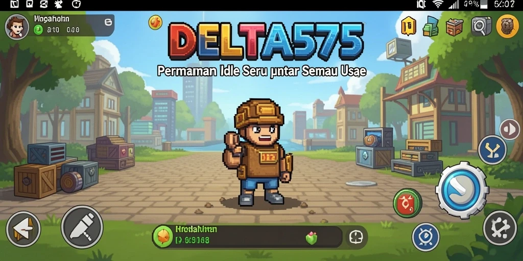 Gameplay <strong>DELTA575</strong> yang menarik dan sederhana dalam mode Idle.