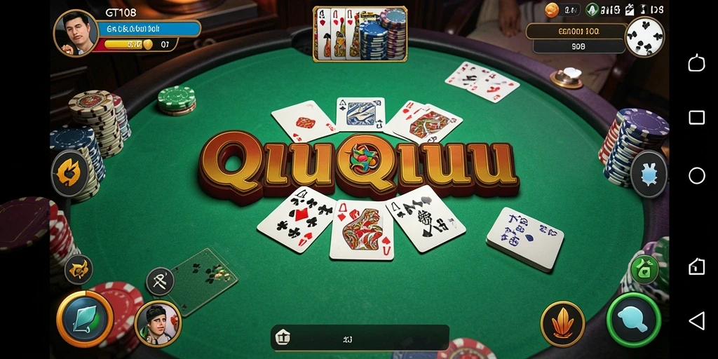 Screenshot permainan QiuQiu yang mendebarkan di GT108.