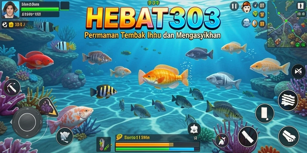 Screenshot gameplay HEBAT303 menampilkan aksi menembak ikan yang seru.