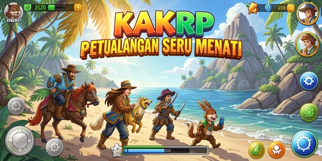 Tampilan utama gameplay KAKRP yang menampilkan aksi petualangan seru.