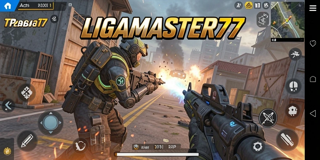Tampilan gameplay mendebarkan dari LIGAMASTER77 yang menampilkan aksi TPS.