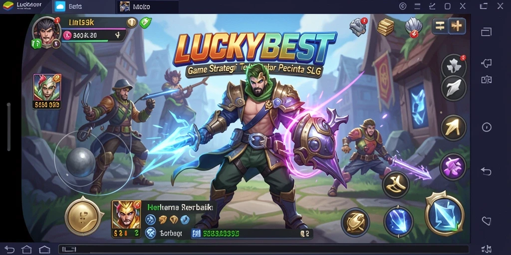 Tampilan gameplay seru dalam LUCKYBEST dengan pertempuran strategi yang mendebarkan.
