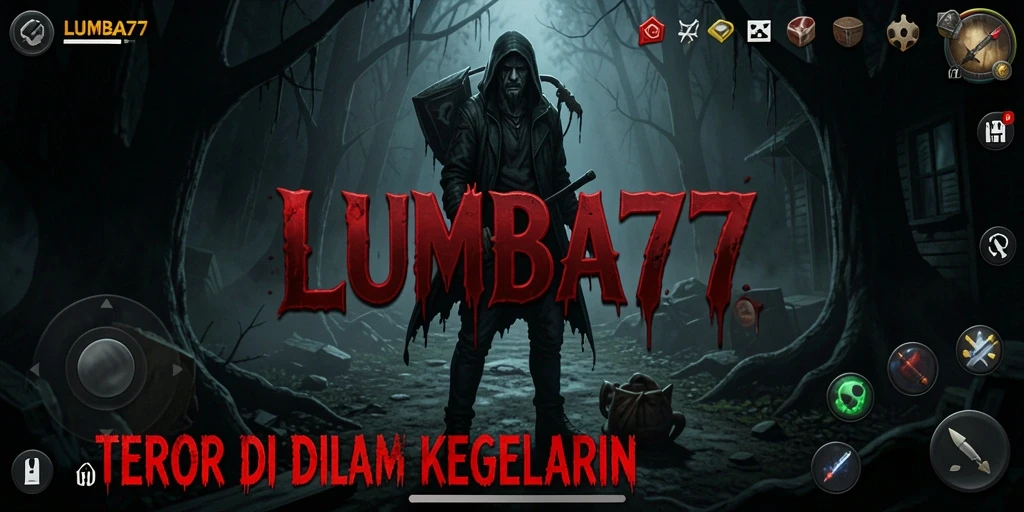 Tampilan gameplay menakutkan dengan elemen horor mencekam.