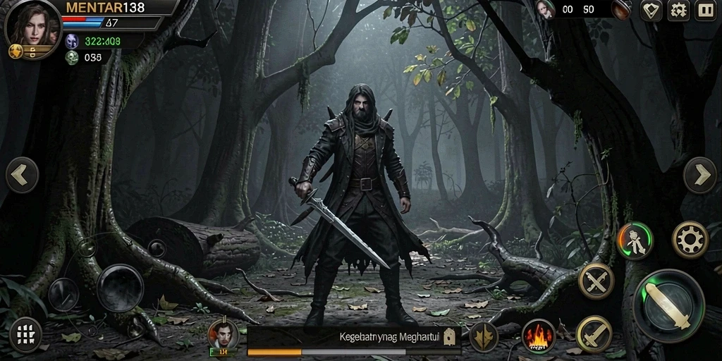 Screenshot gameplay MENTARI138 yang menegangkan dan menyeramkan.