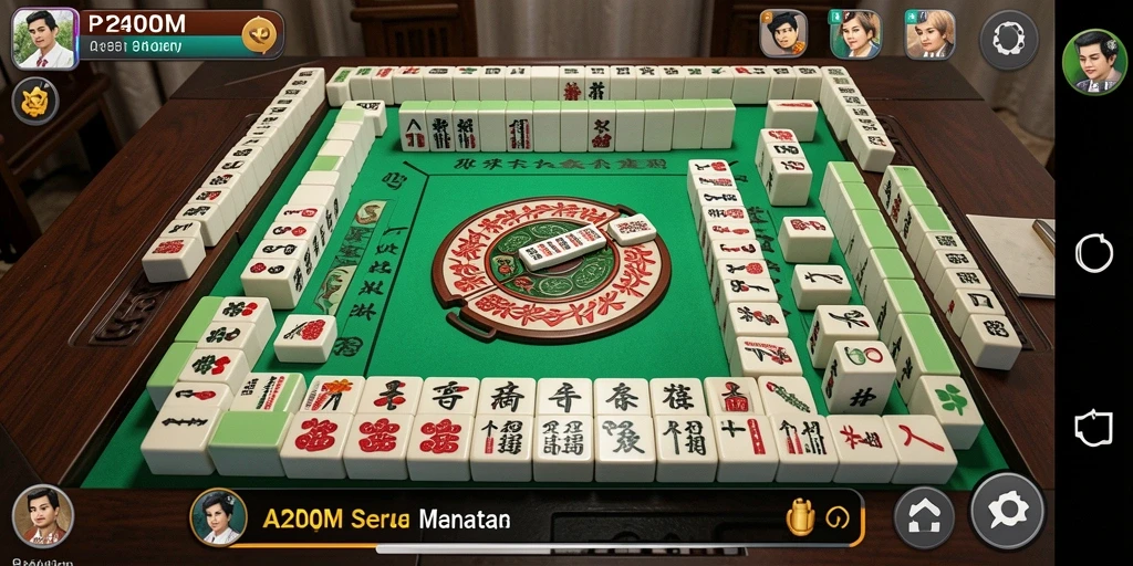 Tampilan gameplay Mahjong yang seru dan menarik di P200M.
