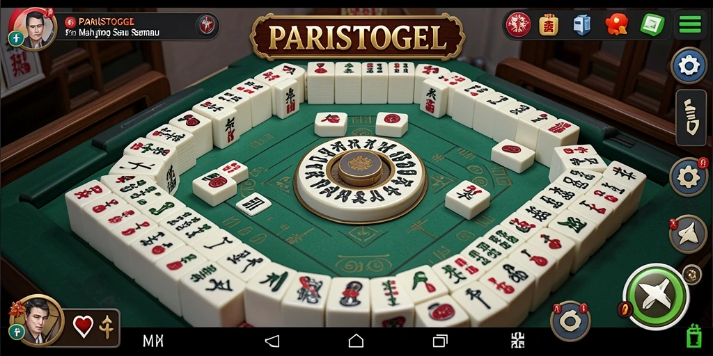Screenshot PARISTOGEL menampilkan pengalaman gameplay Mahjong yang seru.