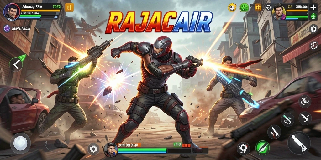 Screenshot gameplay RAJACAIR yang menampilkan aksi seru dan adrenalin tinggi.