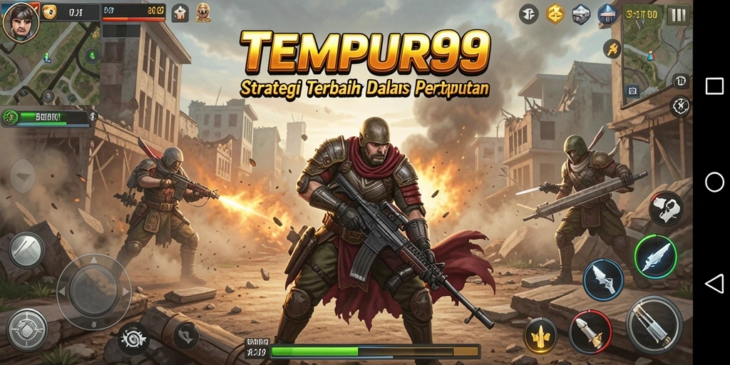 Tampilan utama gameplay TEMPUR99 yang menggugah selera.