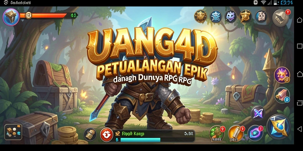 Tampilan gameplay <strong>UANG4D</strong> yang mendebarkan saat karakter bertarung melawan monster.