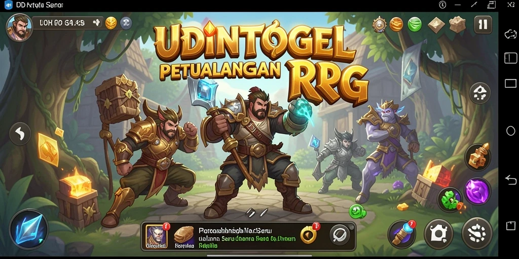 Tampilan gameplay seru dalam game RPG UDINTOGEL.