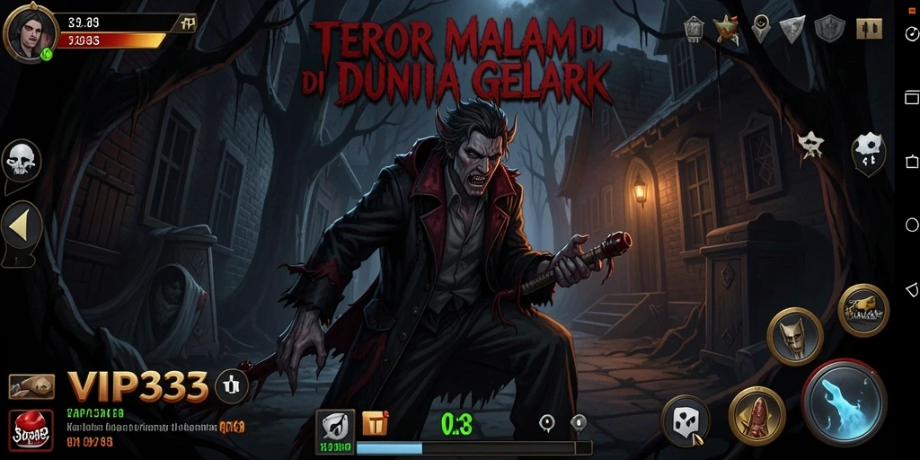 Tangkapan layar gameplay menakutkan dari VIP333 dengan suasana hantu.
