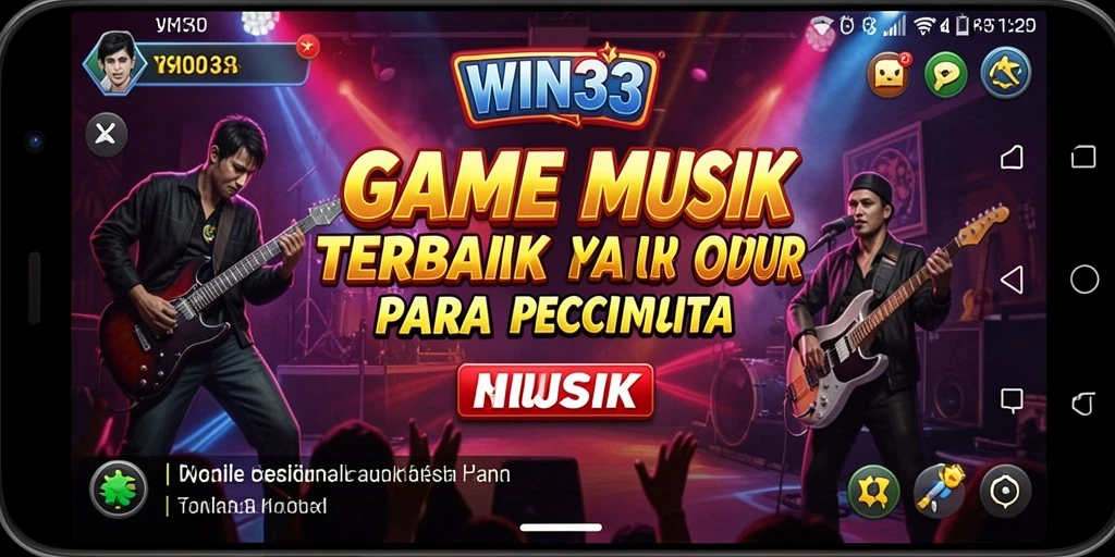 Tampilan screenshot WIN33 menampilkan gameplay musik yang interaktif dan menyenangkan.